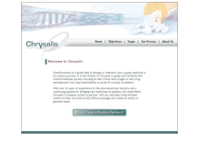 Tablet Screenshot of chrysalispharma.com